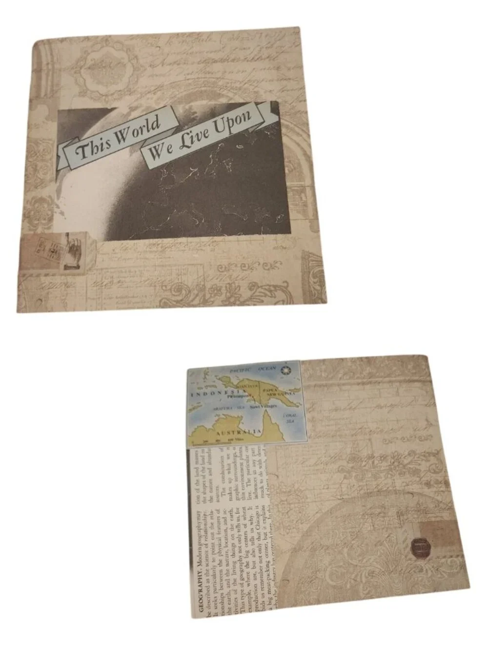 Junk Journal Travel Theme 68 pages Handmade